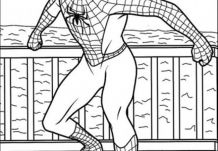 Spiderman On A Boat Coloring Pages