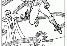 Spiderman versus Dr.Octopus Coloring Pages