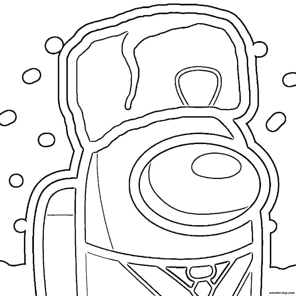 In a fur hat Coloring Page