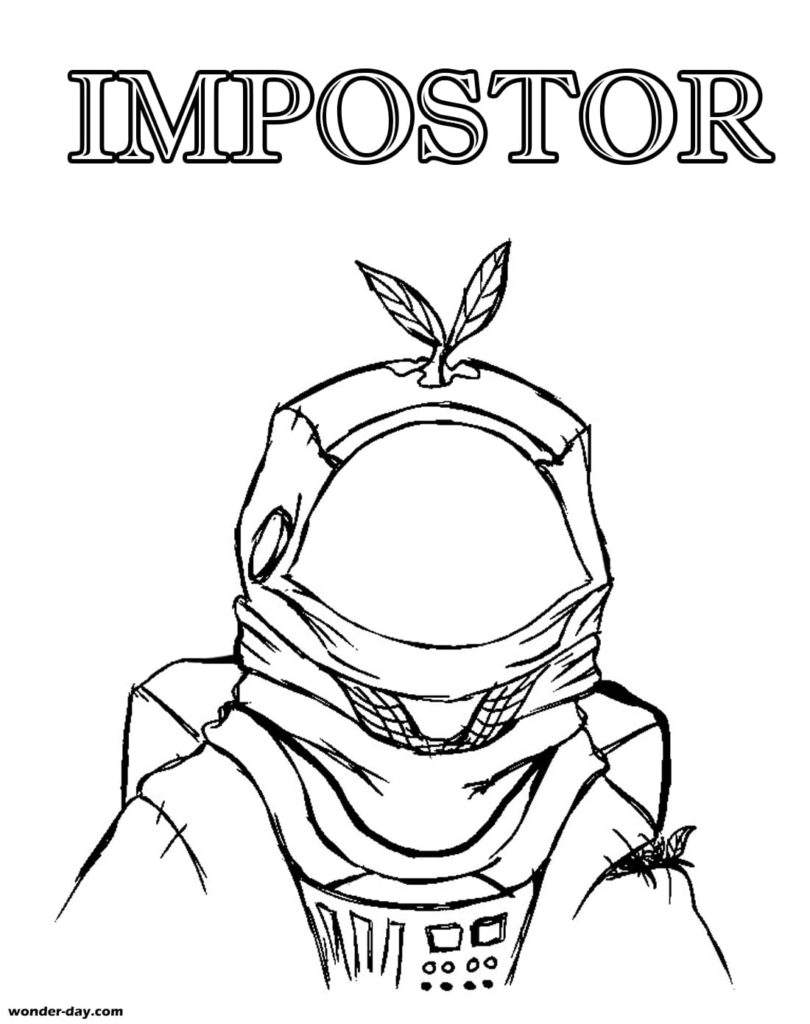 Astronaut Impostor Coloring Page