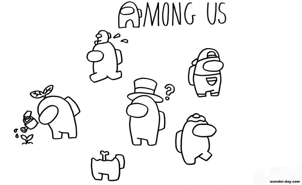 Among Us coloring page