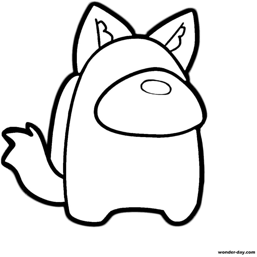 Among Cat Coloring Page