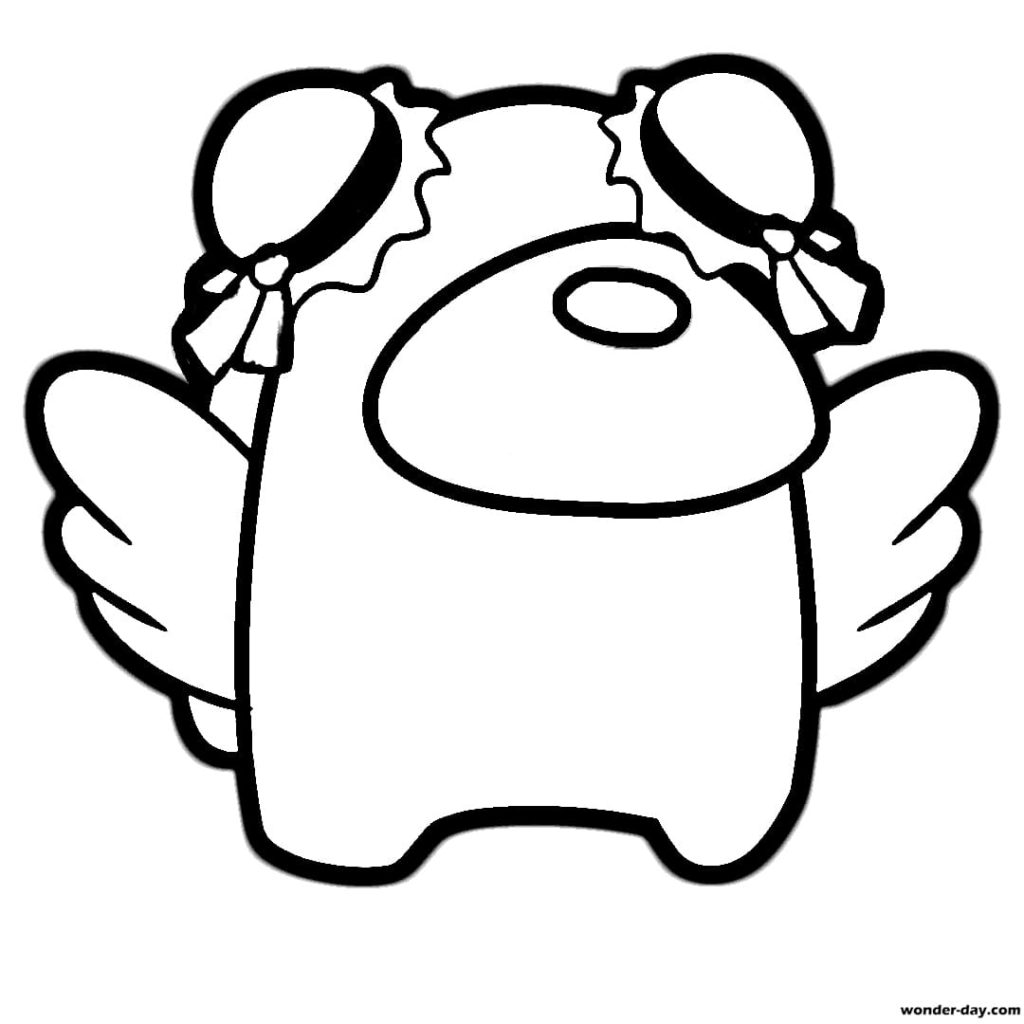 Cutie with wings Coloring Page