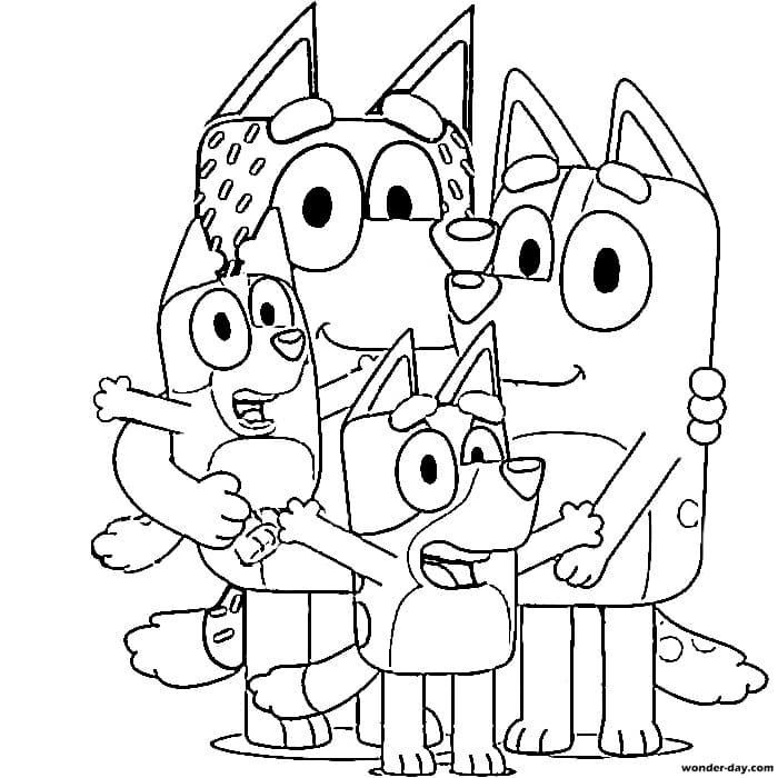 Bluey family Coloring Pages Bluey Coloring Pages Coloring Pages For