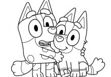 Muffin and Socks Coloring Page