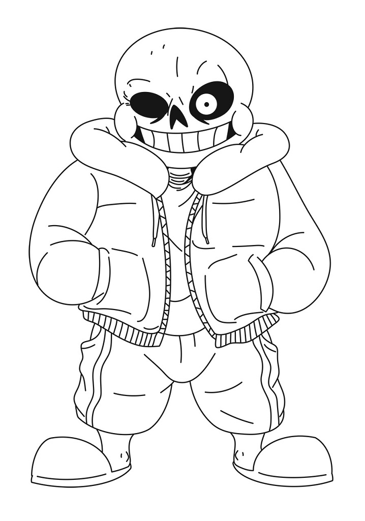 Evil Sans – Free Printable for Kids Coloring Pages