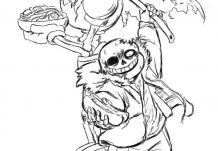 pages coloring ~ Fantastic Undertale Sans Photo Coloring Pages