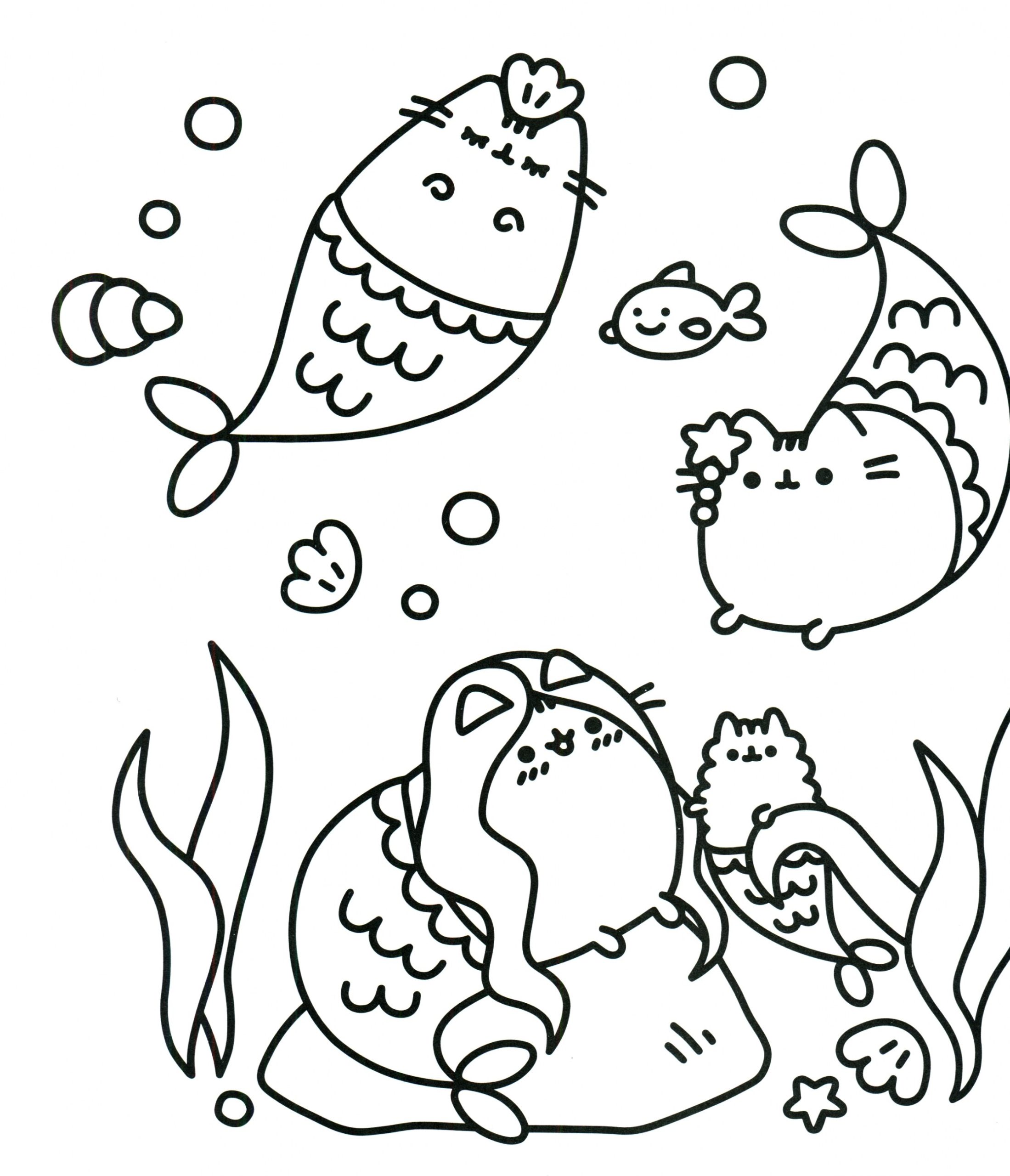 Coloriage Corne de Licorne Imprimable Gratuitement de Pusheen