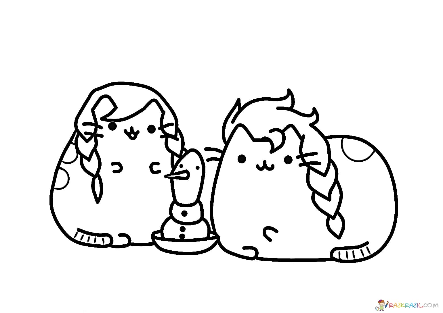 Pusheen Bunny Coloring Pages