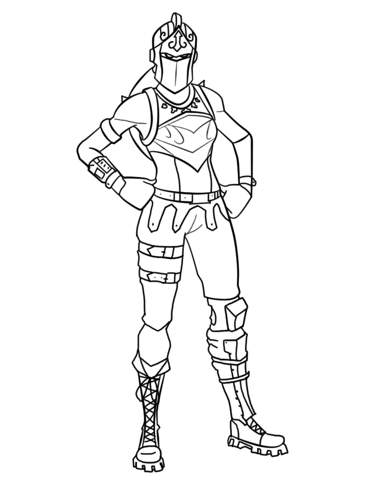 Confident Red King from Fortnite Coloring Pages.