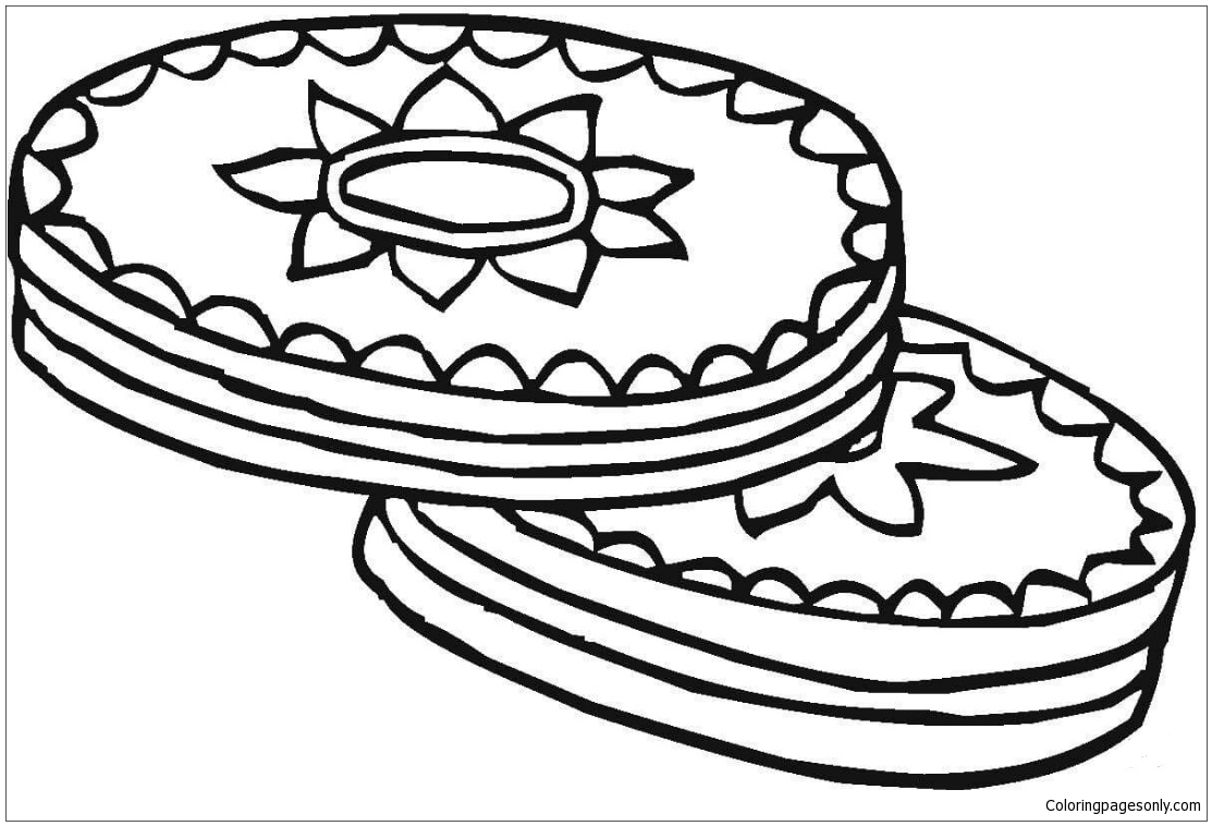 Cookies With Chocolate Top Coloring Pages
