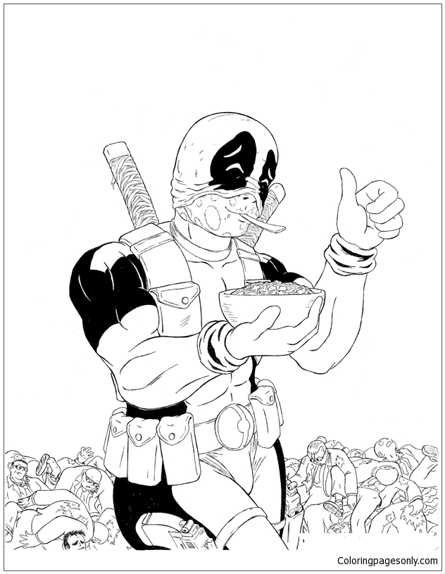 Cool Deadpool Coloring Page