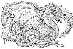 Desenho para colorir de dragão legal