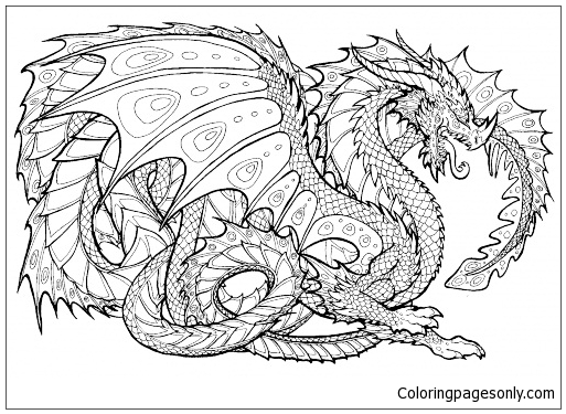 Cool Dragon Coloring Pages - Dragon Coloring Pages - Coloring Pages For