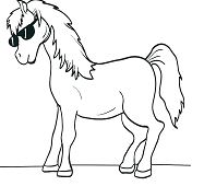 Cool Horse Coloring Page