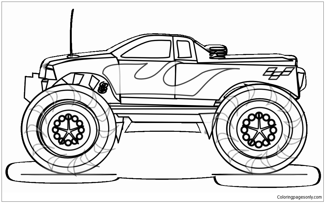 Download Cool Monster Truck Coloring Page - Free Coloring Pages Online