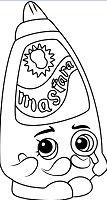 Cornell Mustard Shopkins Coloring Pages