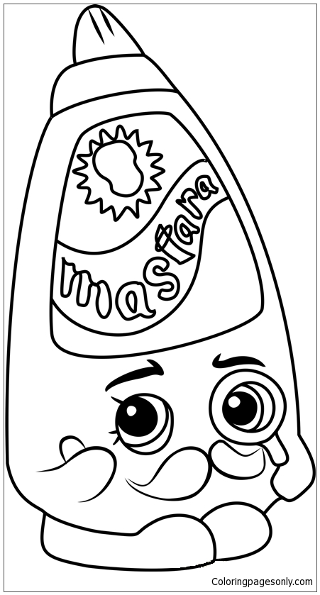 Cornell Mustard Shopkins Coloring Pages