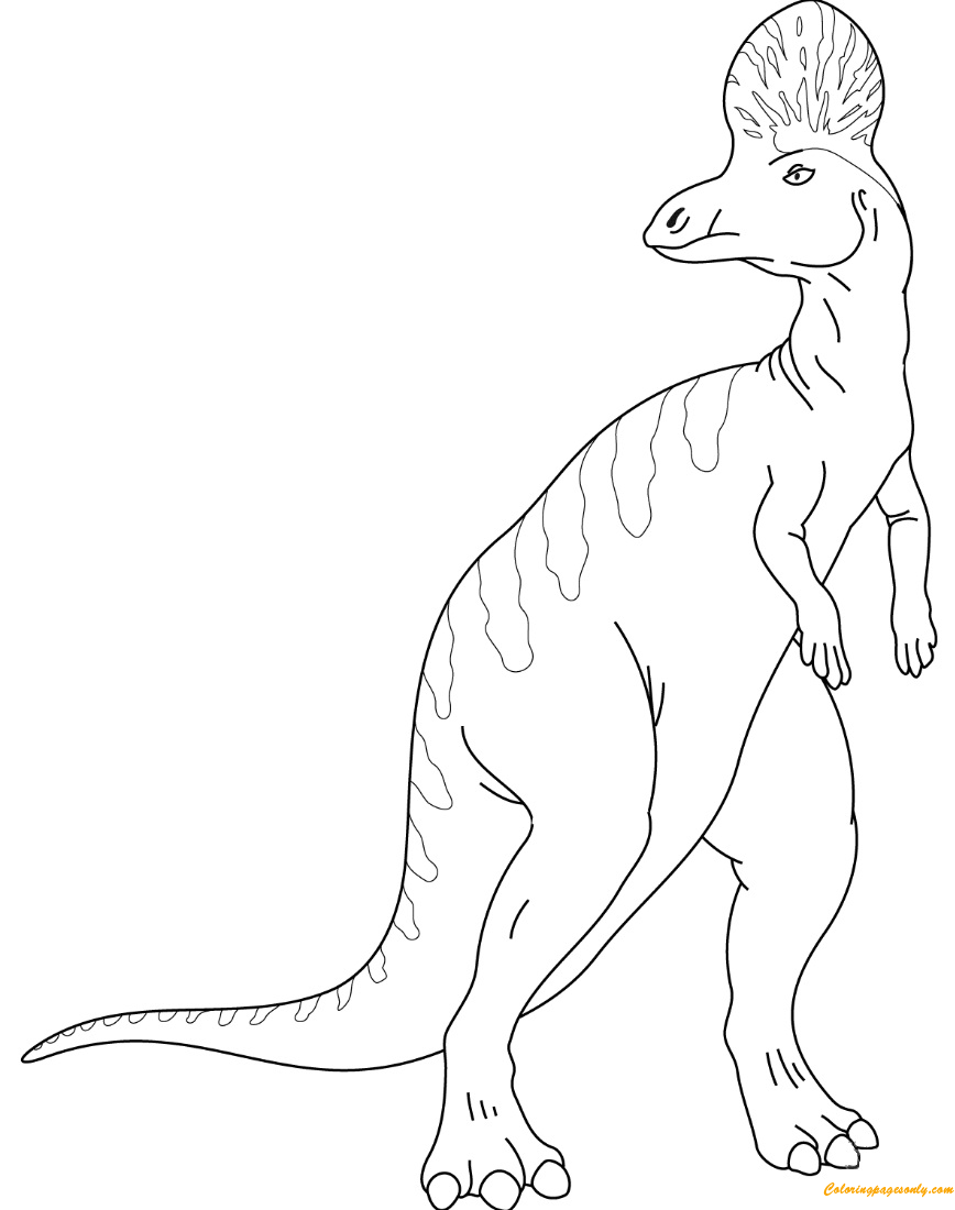 Dinosauro Corythosaurus dai dinosauri ornitischi