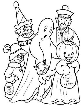 Costume Fun Halloween Coloring Pages