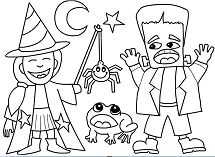 Costumes For Halloween Coloring Pages