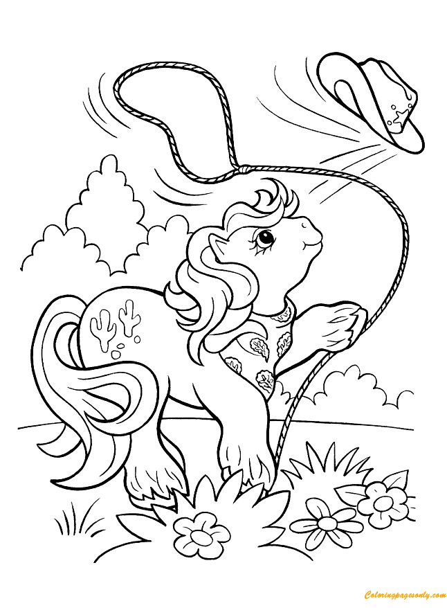 Cowboy Pony Coloring Pages