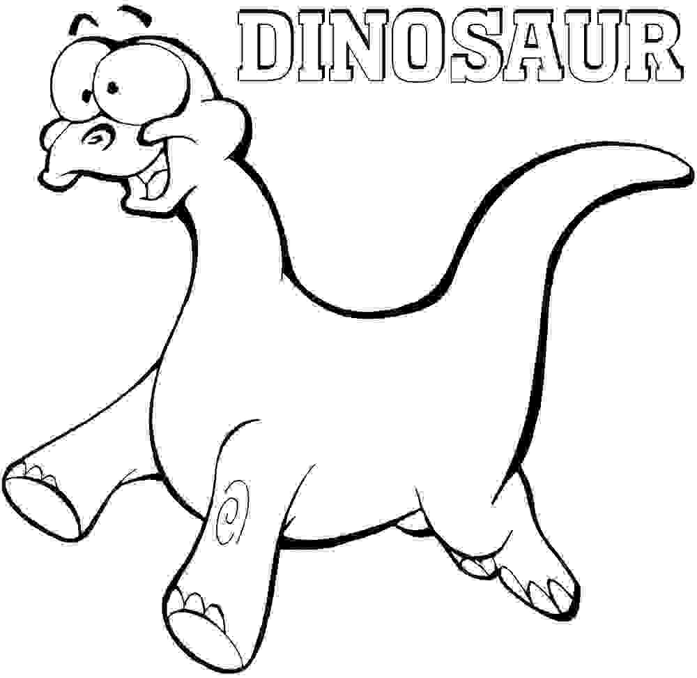 Crazy Happy Dinosaur Coloring Page