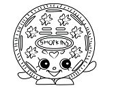 Cream Cookie Shopkin Coloring Pages
