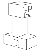 Creeper from Minecraft from Minecraft Coloring Pages