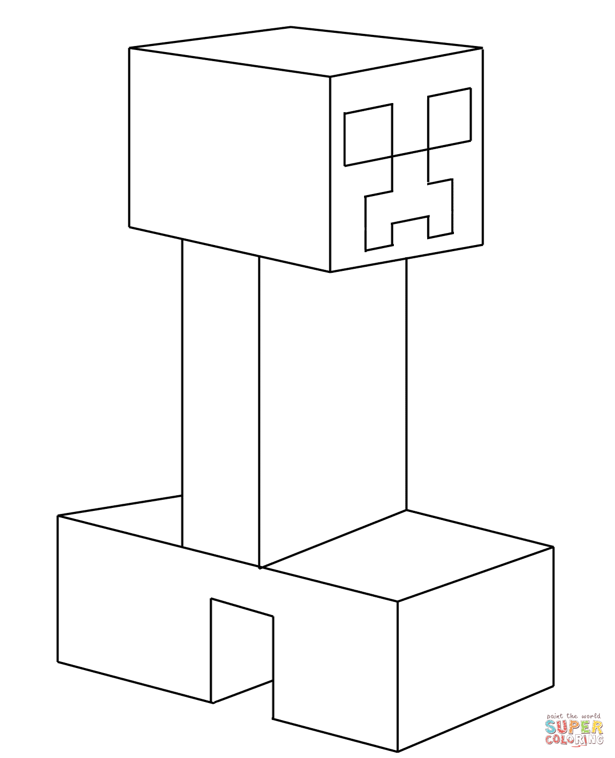 Creeper From Minecraft From Minecraft Coloring Pages Minecraft
