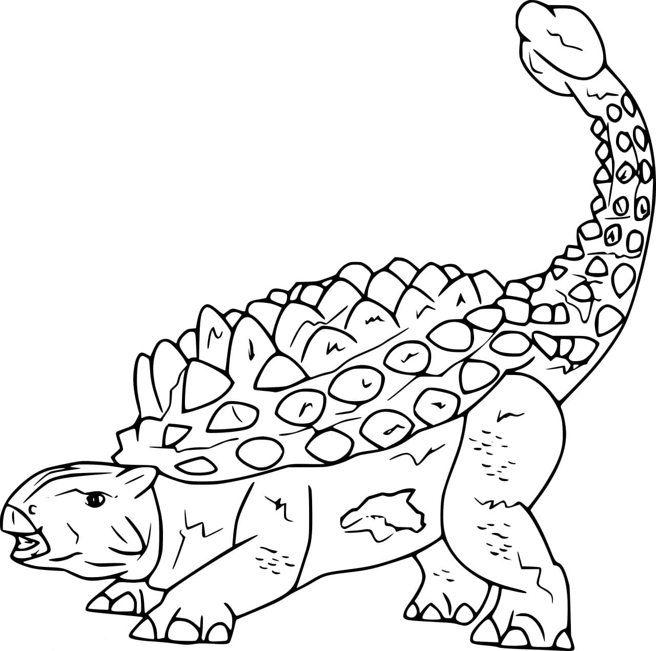 Crichtonsaurus Is A Genus Of Ankylosaurid Dinosaur That Originated From Late Cretaceous Asia Coloring Pages