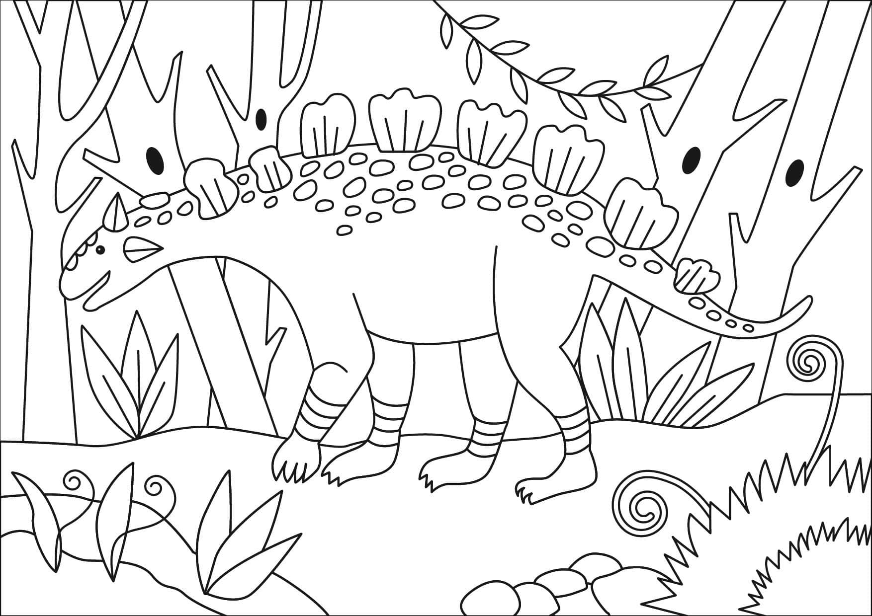 Crichtonsaurus is one of Ankylosaurus Dinosaurus types Coloring Pages