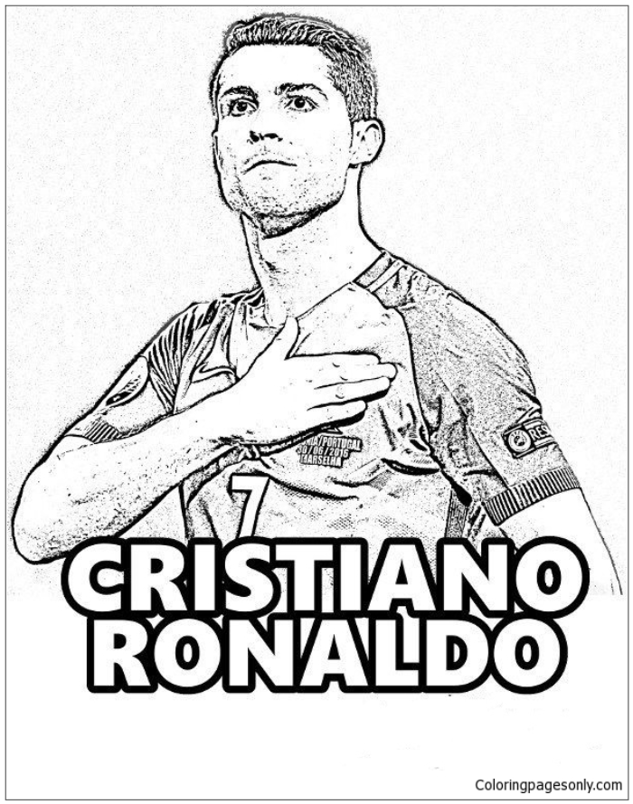 Cristiano Ronaldo Color Page Coloring Pages