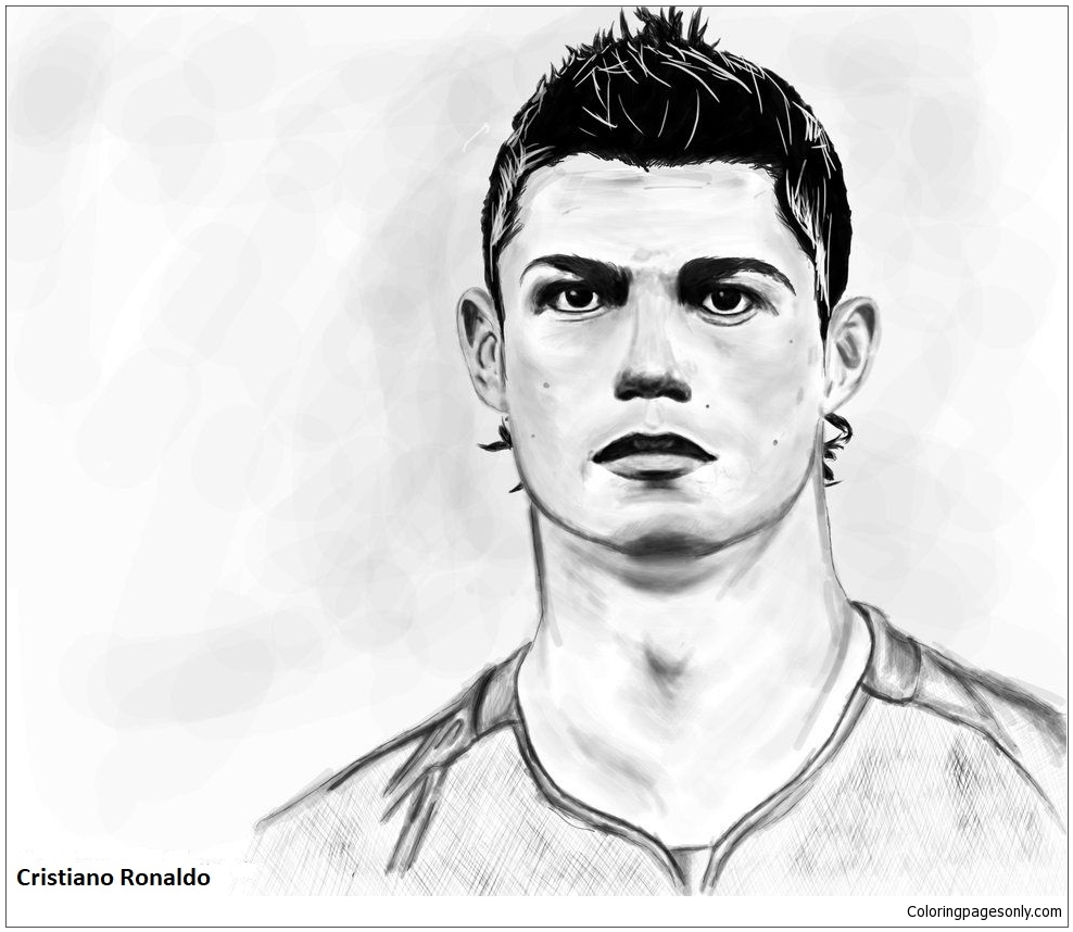 Cristiano Ronaldo For Coloring Coloring Page