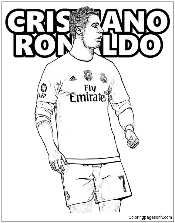 Dibujos para colorear de Cristiano Ronaldo para niños de Cristiano Ronaldo