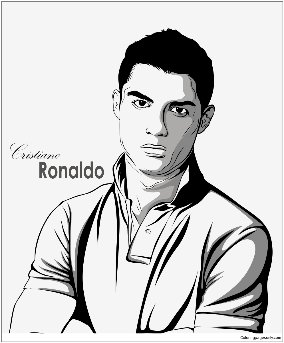 Desenhos para colorir de Cristiano Ronaldo para adultos de Cristiano Ronaldo