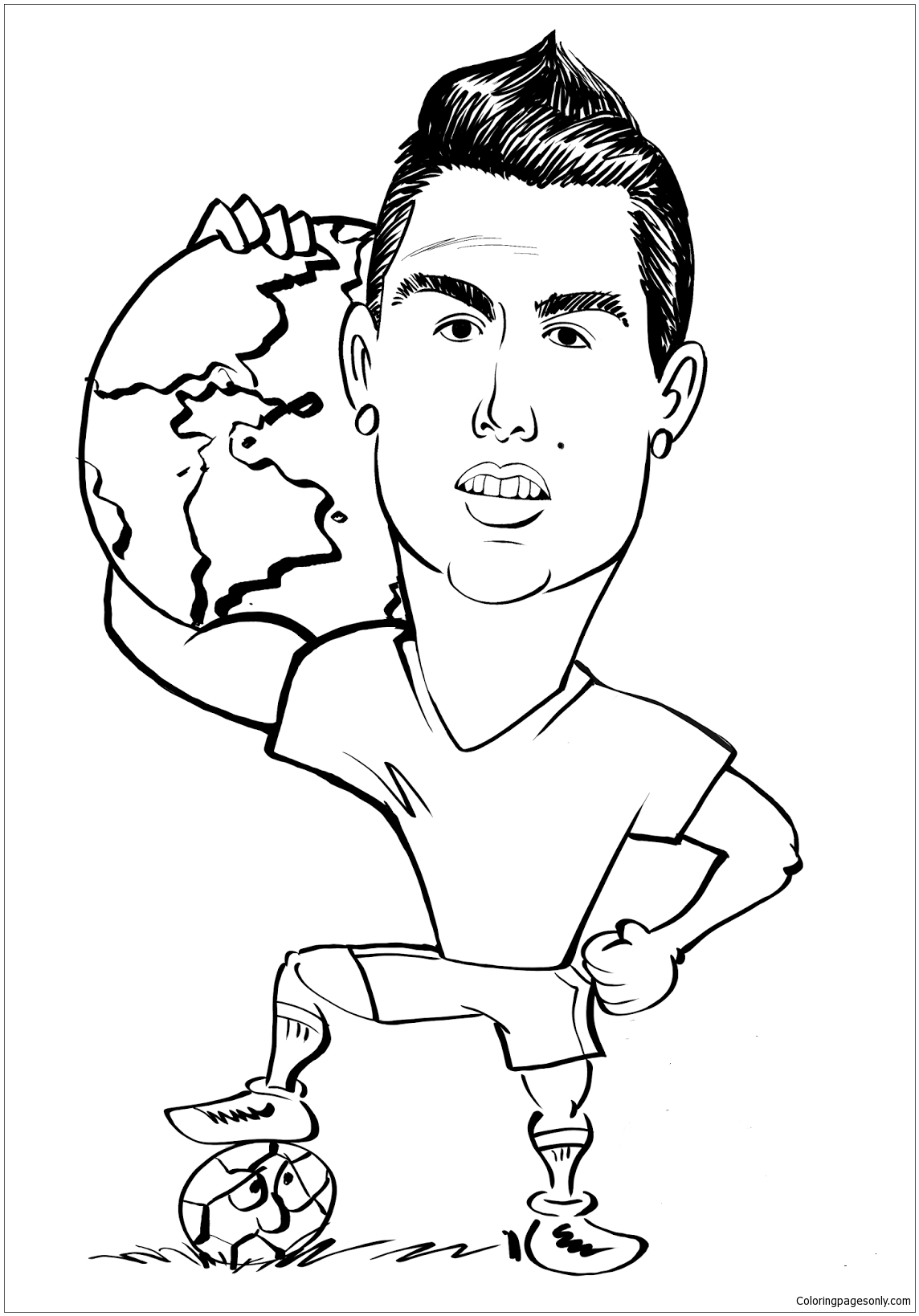 Cristiano Ronaldo Printable Coloring Pages