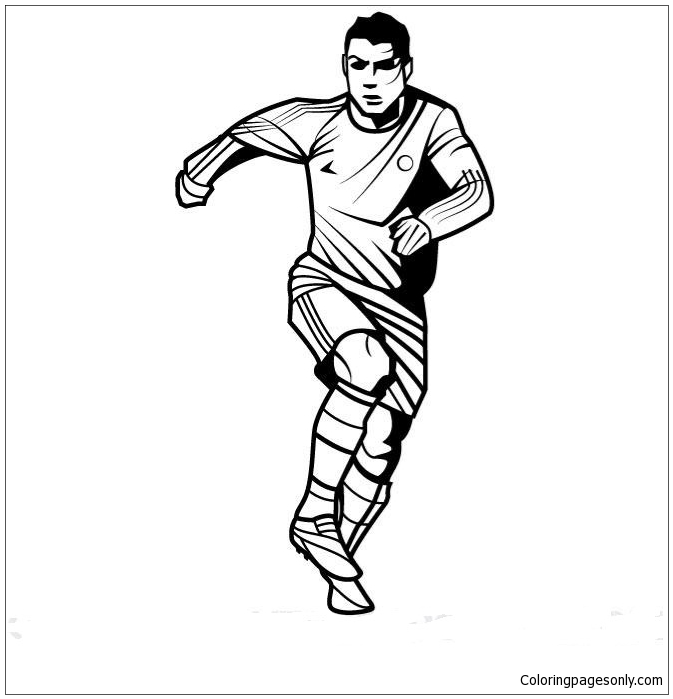 Ronaldo Soccer Player Coloring Pages Coloring Page