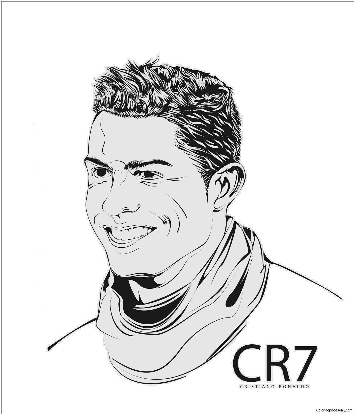 Desenhos para colorir de Cristiano Ronaldo para colorir