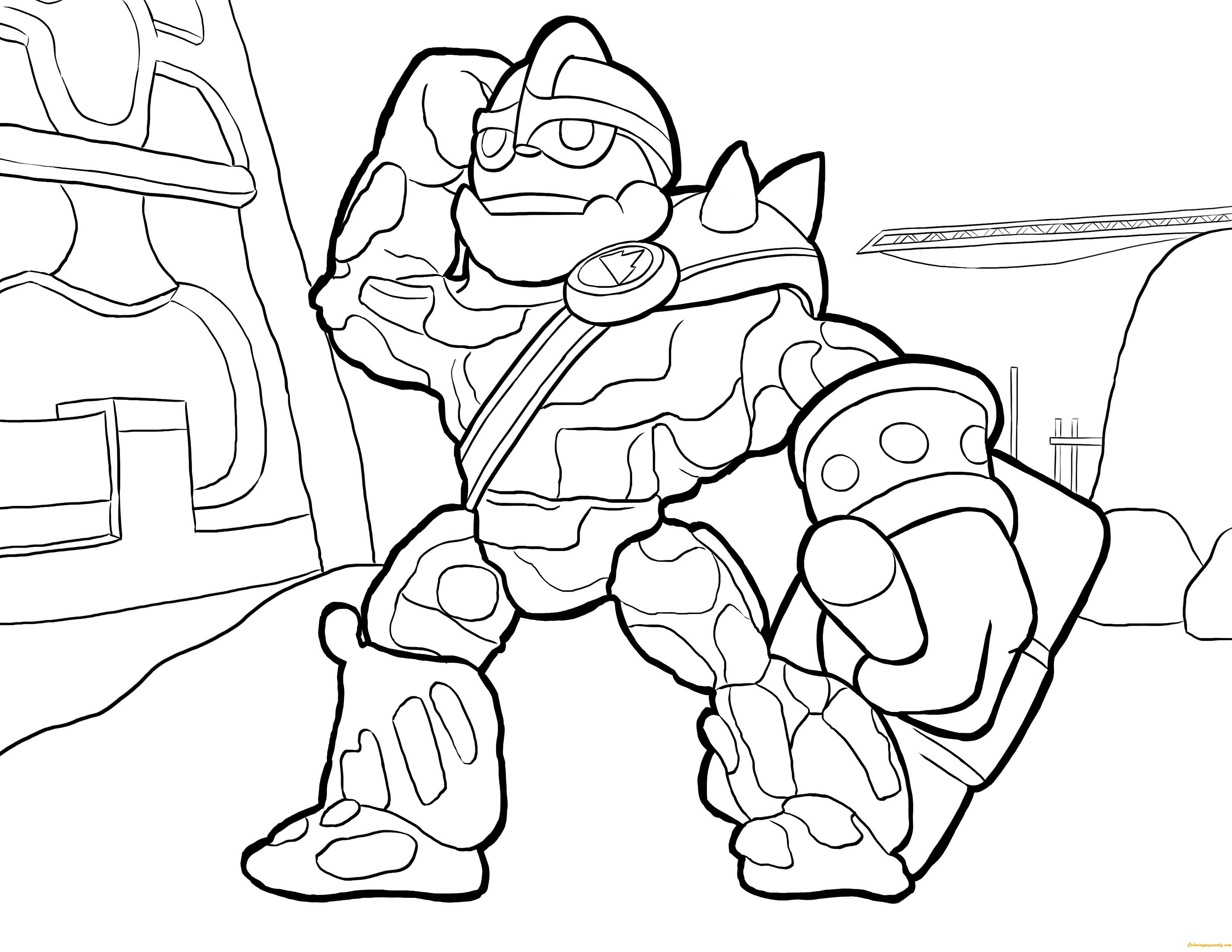 skylanders coloring pages giants