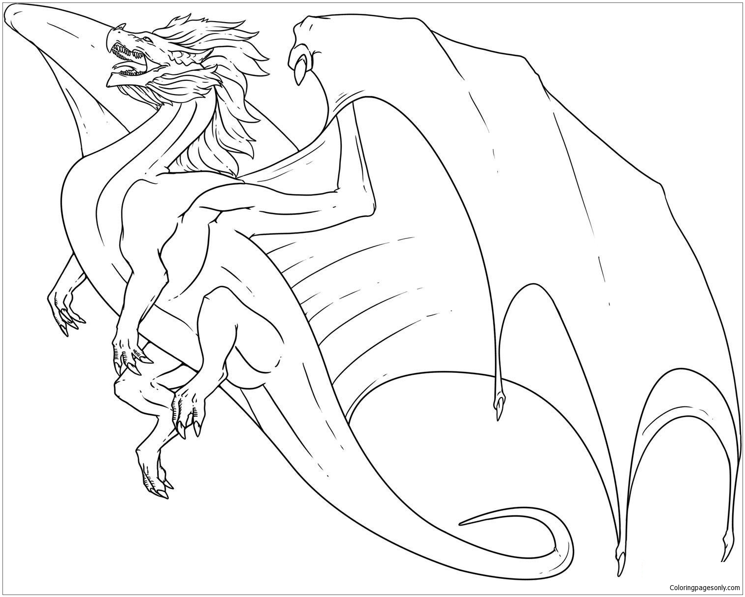 Crystal Dragon Coloring Pages