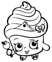 Cupcake Queen Shopkins Coloring Pages