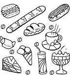 Cupcakes And Cakes 1 Coloring Page