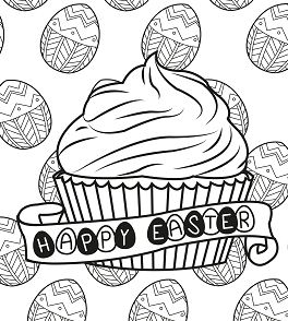 Cupcakes And Cakes Coloring Page