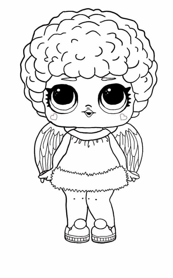 Lol Suprise Doll Curly Hair With Wings Coloring Pages Lol Surprise Doll Coloring Pages Coloring Pages For Kids And Adults