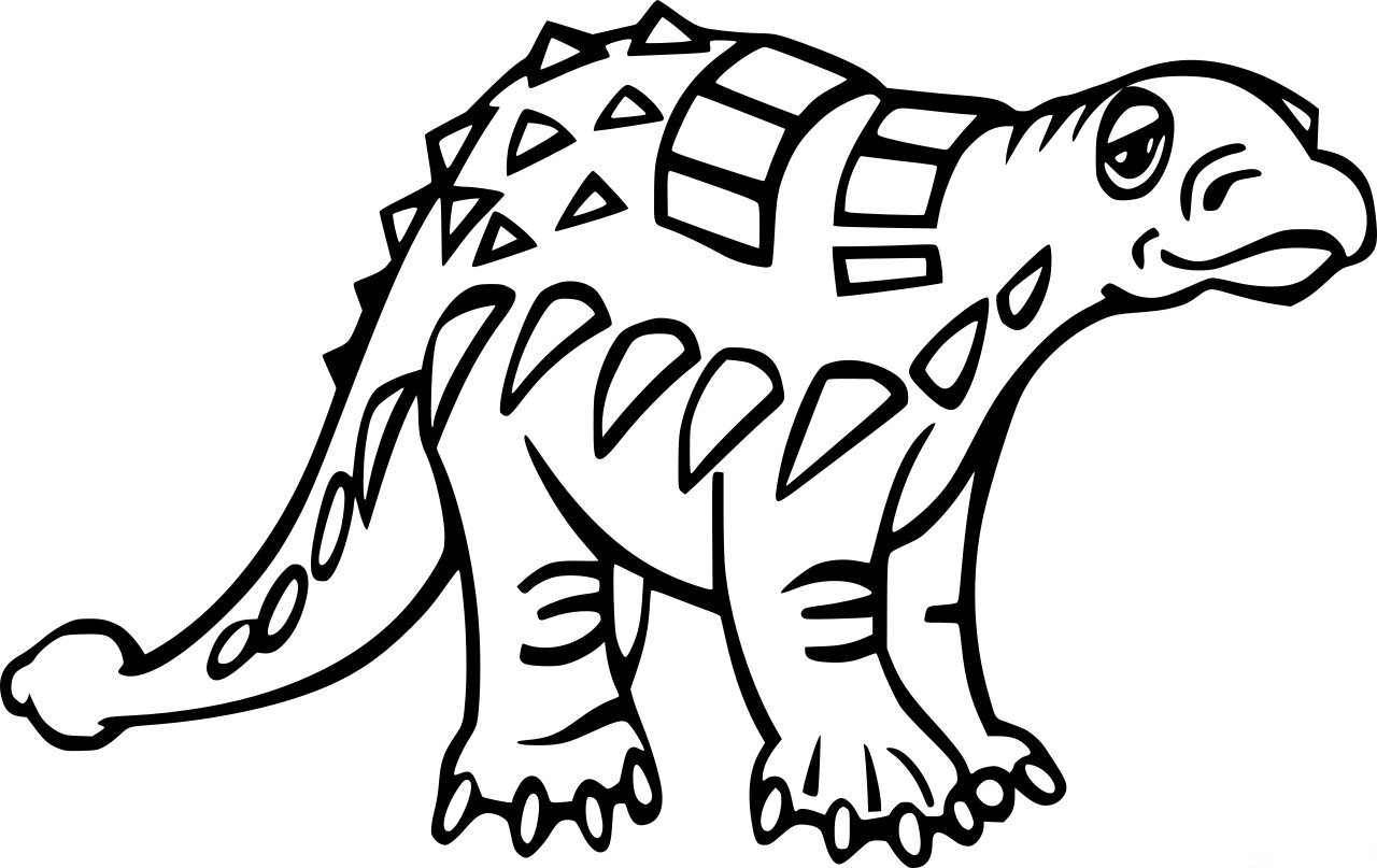 Lindo dinosaurio Ankylosaurus de Ankylosaurus
