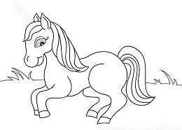 Cute Baby Horse Coloring Page