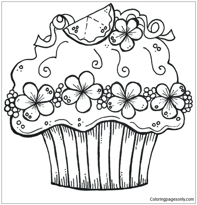 Mini Cupcake Coloring Page Free Printable Cupcake Coloring Pages Coloring Home Camilla The 