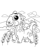 Cute Dinosaur Coloring Pages
