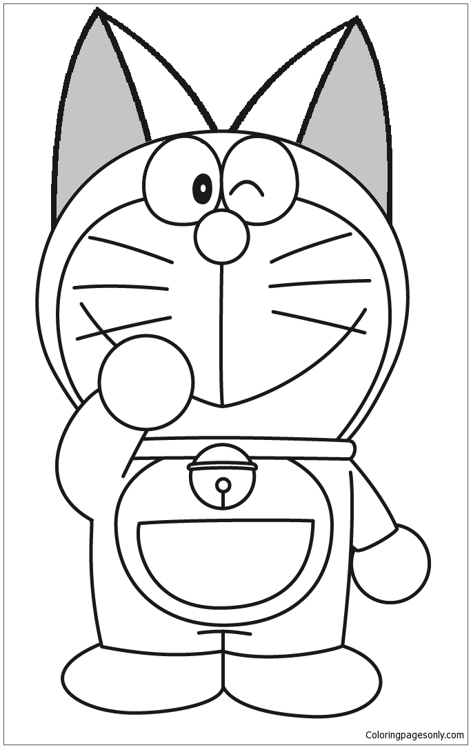 Schattige Doraemon 1 Kleurplaat